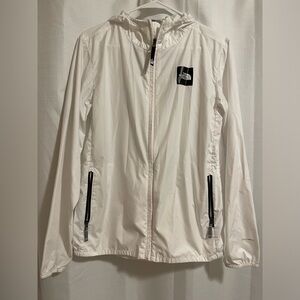 The North Face Juniors White Waterproof Rain Coat